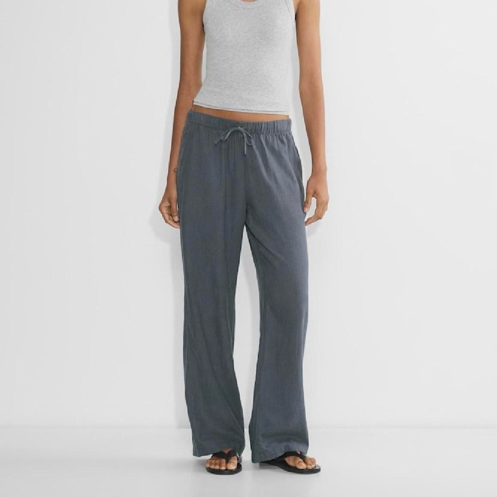 Aritzia Sontag Linen Pant Vintage Blue